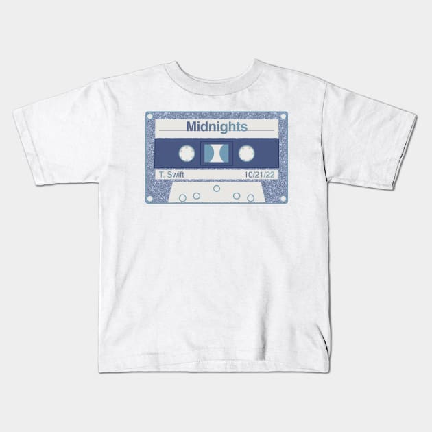 Midnights Cassette Tape Kids T-Shirt by sydneyurban